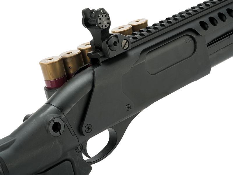 Golden Eagle M870 AR Tactical Tri-Shot Gas Pump Action Shotgun (Medium - Black - M8874 - V2)