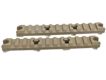 Ares Amoeba 5.0" M-Lok Key Rail System (2pcs - ABS - AM-ML-R-006-DE - Tan)