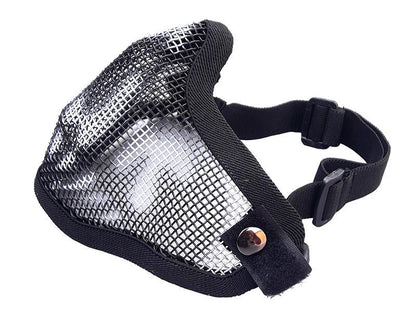 ACM V1 Strike Steel Half Face Mask (One Belt Version - Black/Camo)