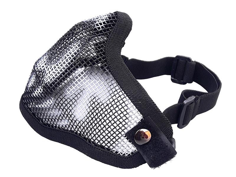 ACM V1 Strike Steel Half Face Mask (One Belt Version - Black/Camo)