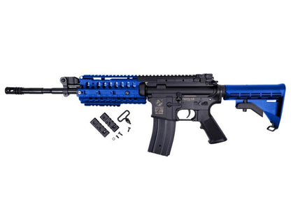 Golden Eagle M4 RIS S-System AEG (Inc. Bat. & Charger - Polymer Body - F6613) (Blue)