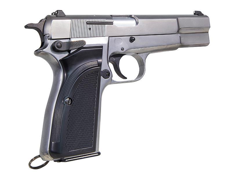 WE Hi-Power Browning MK3 Gas Blowback Pistol (Silver)