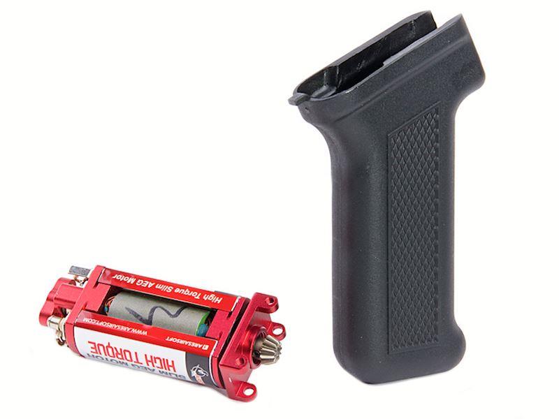 Ares Slim Pistol Grip for AK with High Torque Slim AEG Motor (Black - PG-M-002-BK)
