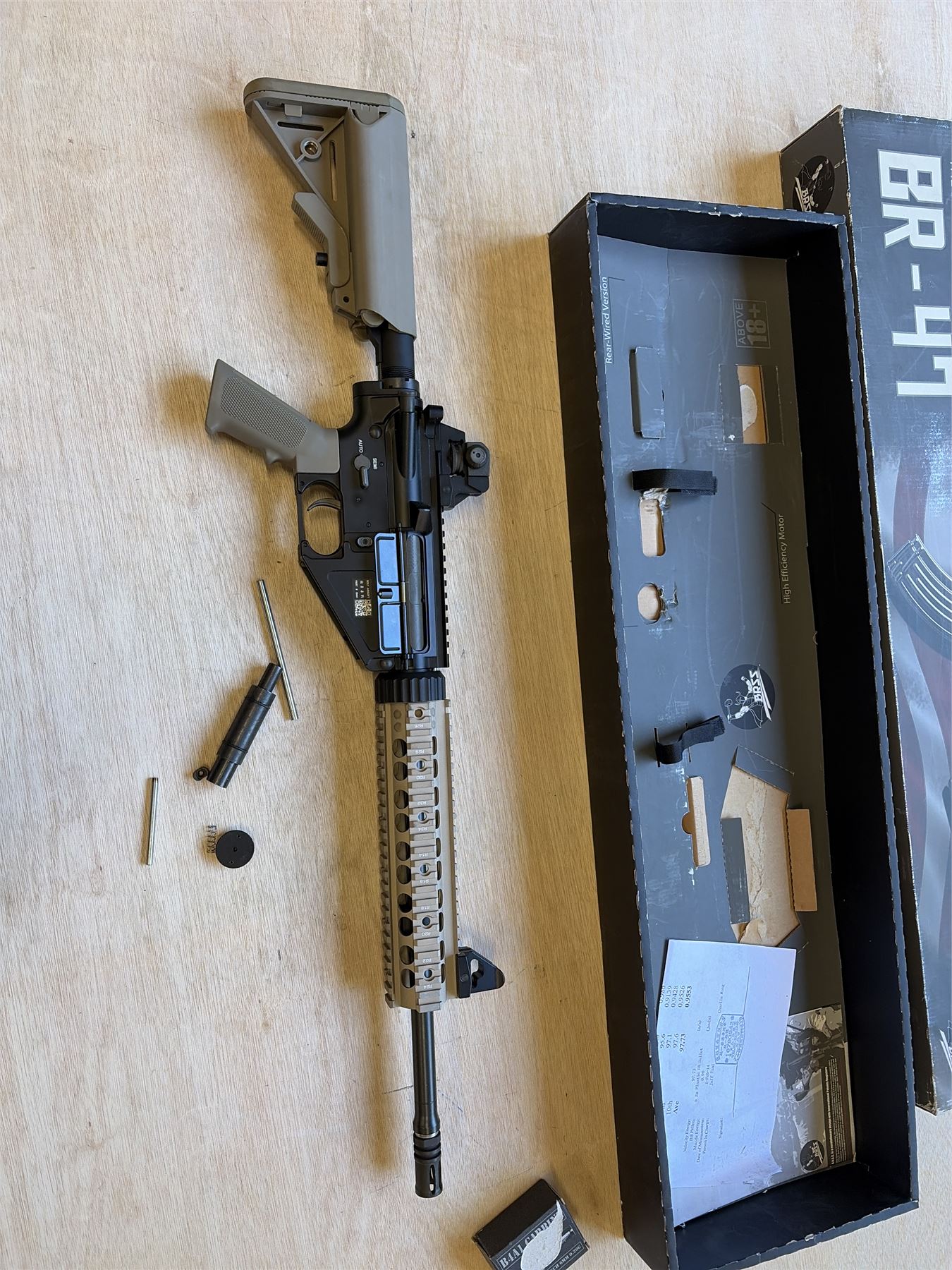 [Boneyard] Bolt KAC BR47 Stoner (BOLT-018) - Tan - Fires normally - missing minor hardware