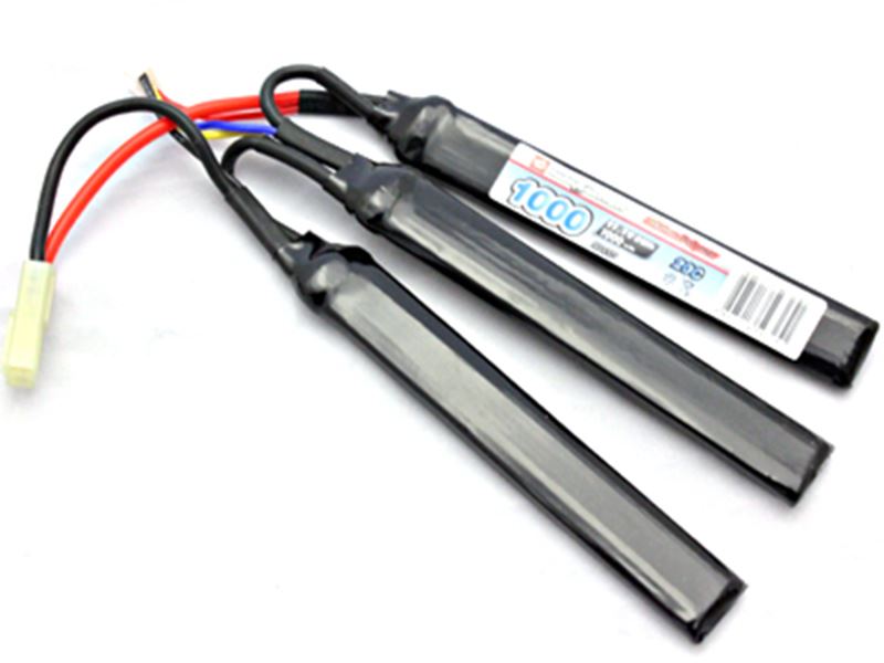 11.1v 1000 mAh 20C+ Continuous Discharge Lipo Battery (3 Way)