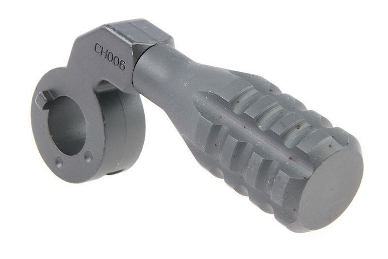 ARES Amoeba Striker Low-Profile Zinc Alloy CNC Cocking Handle (Type C) - Matte Gray (GS-CH-20)