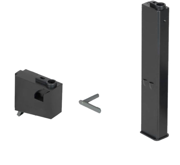Ares Adaptor Set 9mm Magazine For M4's (Inc. 45 Round 9mm Magazine - Black - MAG-038-BK)