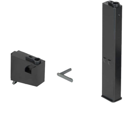 Ares Adaptor Set 9mm Magazine For M4's (Inc. 45 Round 9mm Magazine - Black - MAG-038-BK)
