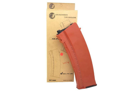 WE AK74 UN Gas Magazine (30+2 Rounds - Orange)