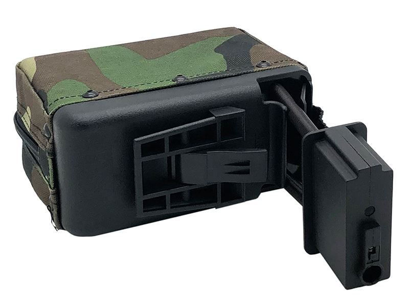 A&K M249/LMG Sound Control Box Magazine (1500 Rounds - Woodland Camo - A020WD)