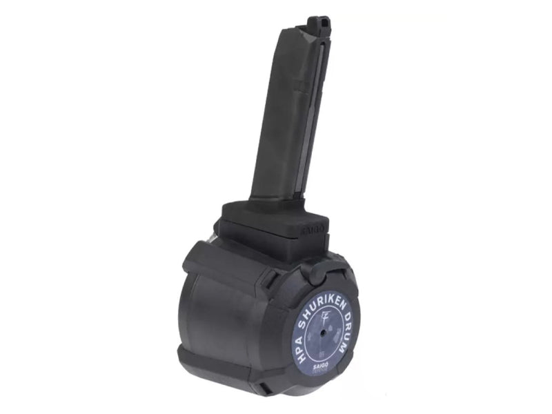 Saigo Defense by Apex HPA 17 Series Drum Magazine (1000 Rounds - Black)