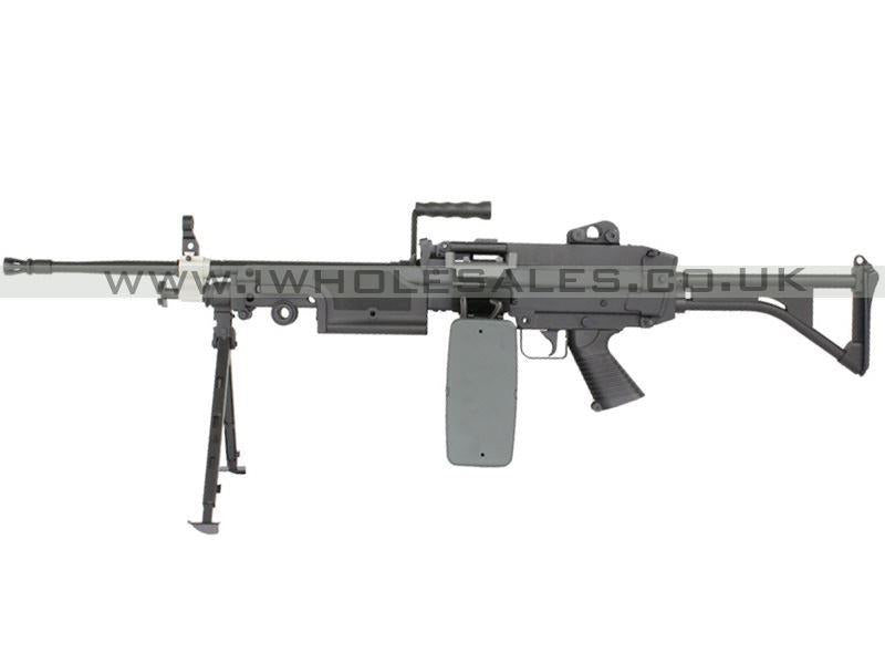 A&K M249 MK1 Full Metal  with Drum Magazine  (AK-249-MK1- Black)