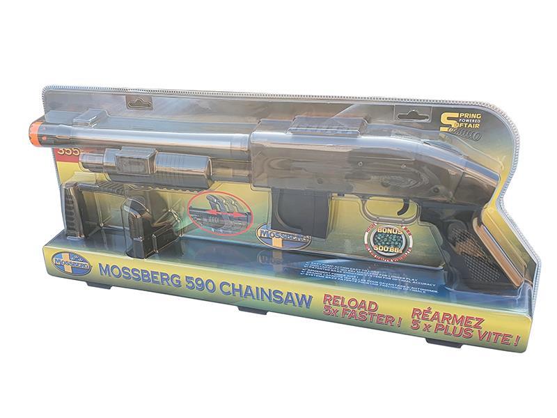 Mossberg M590 Chainsaw Spring Shotgun with 500 BB's (Short - Clear - Cybergun - RT270741)