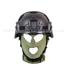 Fast Helmet with Rails plus Extra Internal Padding (Black)