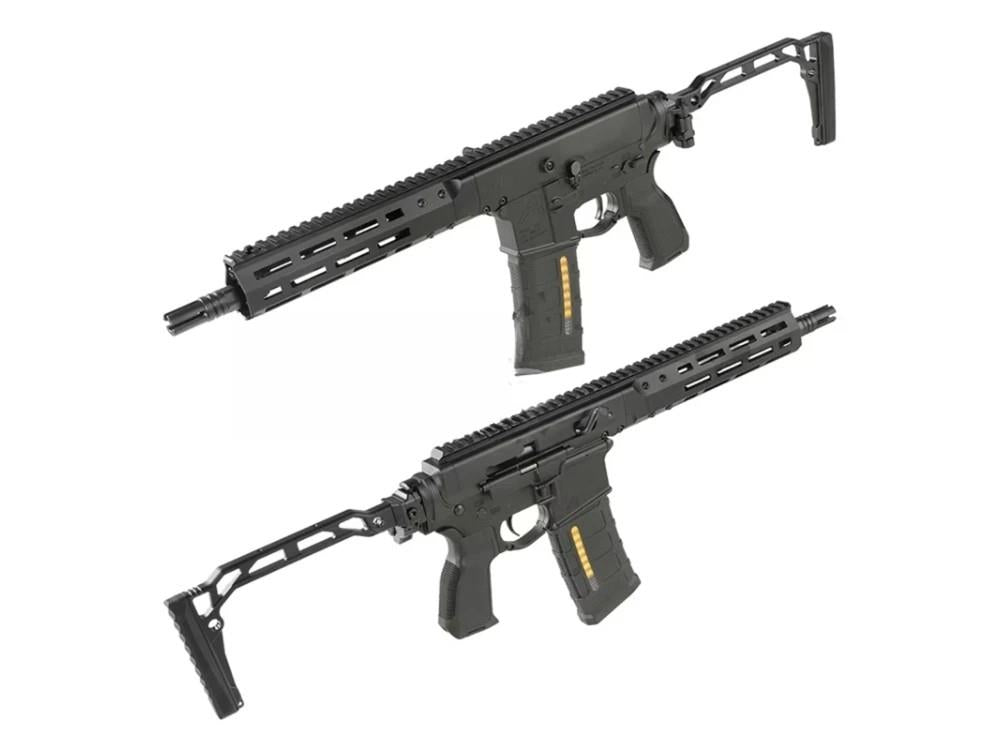 [Pre-Order] Double Eagle 10.5 DWS-180 w/ Folding Stock - Gas Blowback Rifle (MWS System / Steel Bolt - G107A-02 BK)