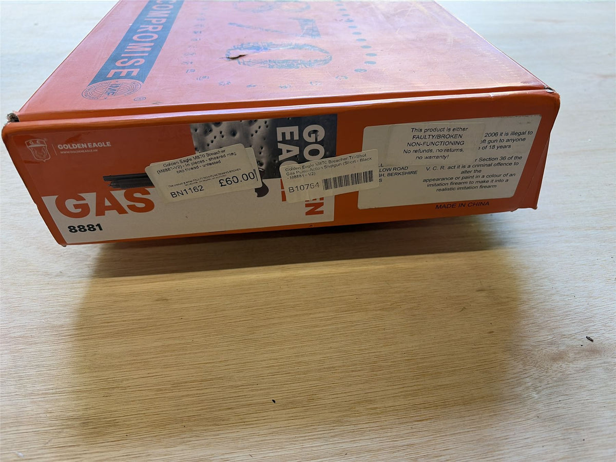 [Boneyard] Golden Eagle M870 Breacher (M8881-V2) - In pieces - sheared mag cap thread - untested