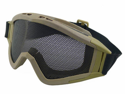 Big Foot Zero Steel Mesh Goggles (Big) (Round Orifice) (Tan)