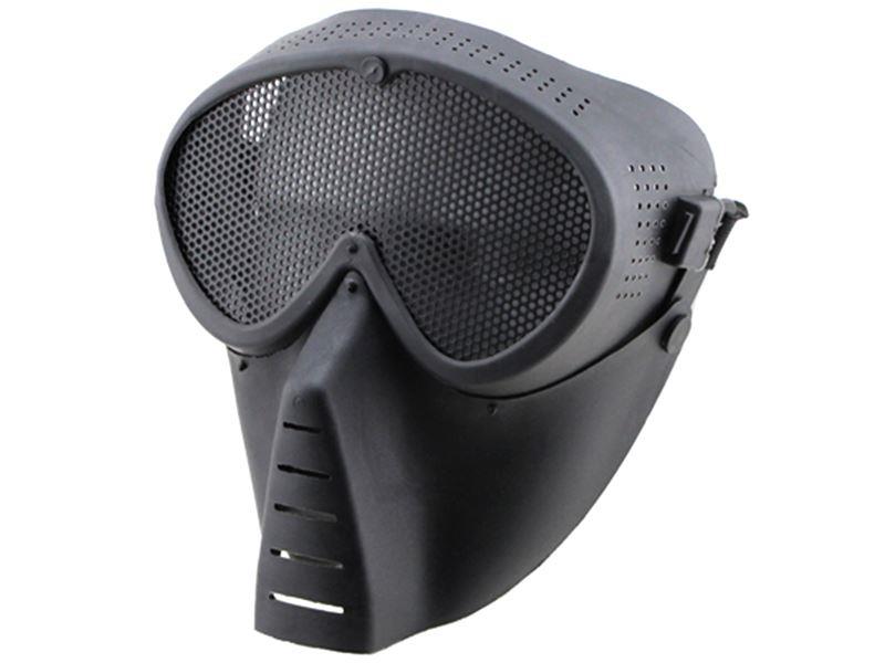 Big Foot Small Flying Mask with Mesh Goggle (Round Mesh) (Black)