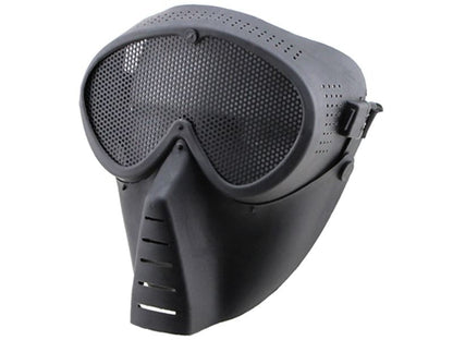 Big Foot Small Flying Mask with Mesh Goggle (Round Mesh) (Black)