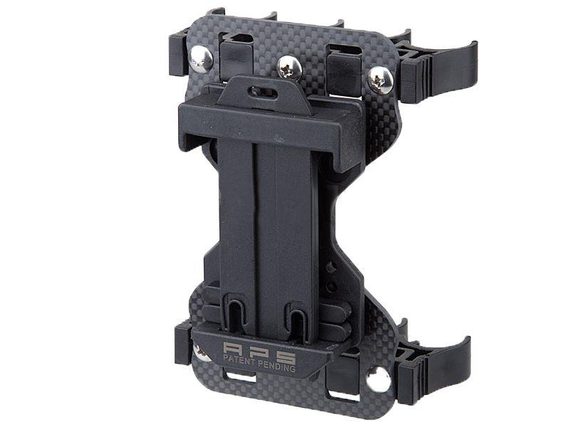 APS 8 Round Shotgun Shell Plate Holder with Belt Loop (Black/Carbone Fire - Caddy)