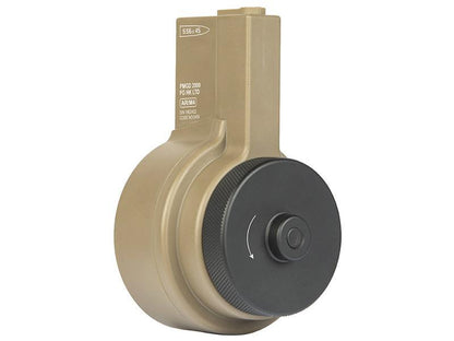 Ares AR Style M4/M16 Drum Winding Magazine (2150 Rounds - Tan - MAG-044)