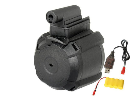 Battleaxe M870 Shotgun to M4 Drum Magazine for M870 Shotguns (Black - Includes Battery and Charger)