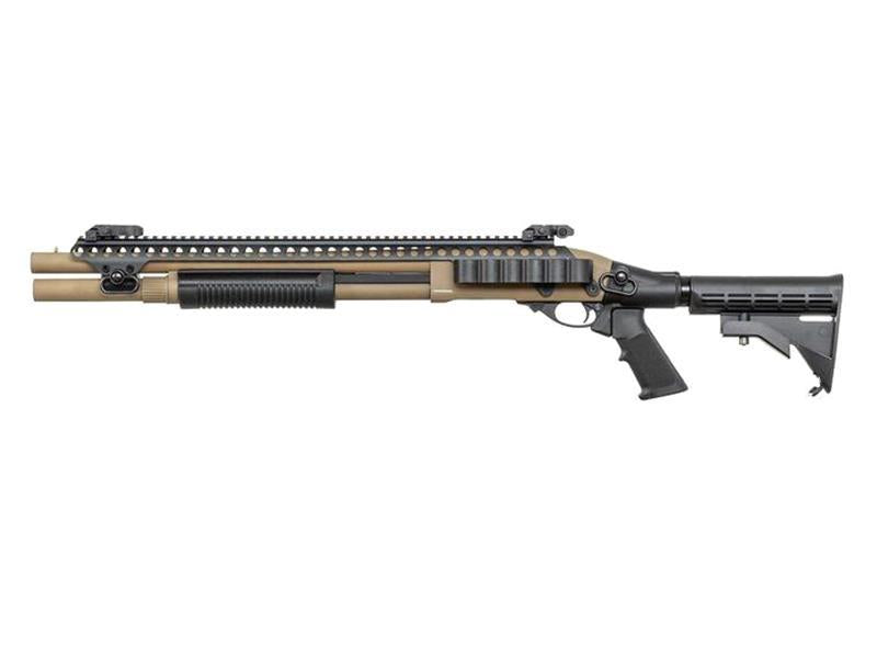 Golden Eagle M870 AR Tactical Tri-Shot Gas Pump Action Shotgun (Medium - Tan - M8874)