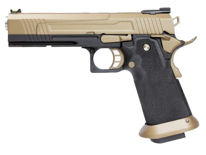 Armorer Works Custom Hi-Capa GBBP (Split FDE Slide - Black Frame - AW-HX1003)