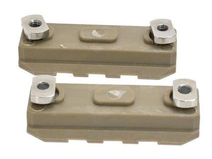 AresAmoeba 2.0" M-Lok Key Rail System (2pcs - ABS - AM-ML-R-004-DE - Tan)