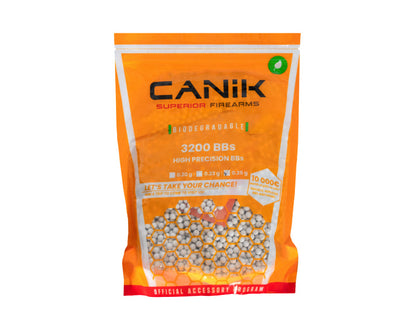 Canik 0.25g BIO - 3200 Rounds - BB Pellets (WHITE - 6mm - 553003)
