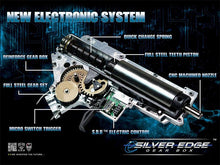 EMG F1 Firearms SBR AEG Rifle with RS-3 Stock (Silver Edge Gearbox/eSE Electronic Trigger - Blue - eSBR-BLS-3)