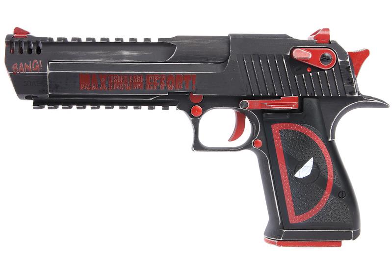 DP Custom x Magnum Research Inc. Desert Eagle 50AE GBBP (CG-DE0202 - Licensed by Cybergun - Made by WE - Black/Red)