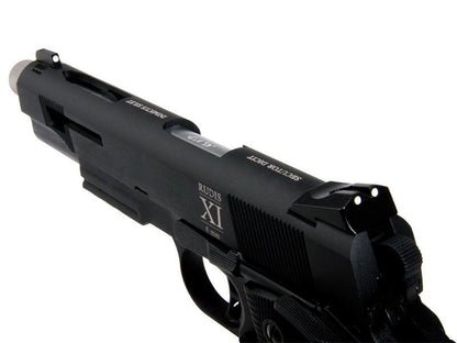 Secutor - Rudis XI - 1911 Custom Pistol (Silver Barrel - Co2 Powered - Gas Ready - Black)