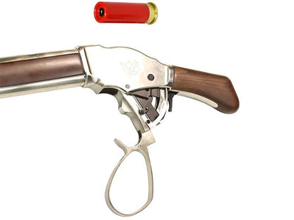 S&T M1887 Gas Shell Ejecting Shot Gun (S - Silver - Real Wood - STGS07SWSV)