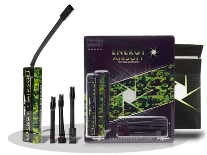 Energy Airsoft NiMH 9.6v 1600 Mah Battery (4+4 Cell - with 3 Adapters)