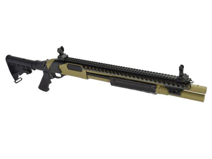 Golden Eagle M870 AR Tactical Tri-Shot Gas Pump Action Shotgun (Medium - Tan - M8874)