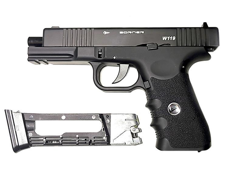 Borner 4.5mm/.177 W119 Co2 Blowback Pistol (Metal Slide)
