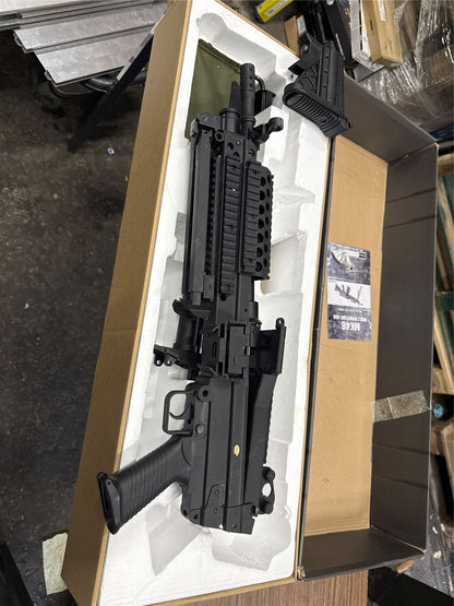 [Boneyard] S&T MK46 Sports Line AEG (Black) - Gearbox works - missing barrel/hop unit - includes drum mag