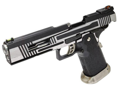 Armorer Works Custom Hi-Capa GBBP (Split Silver Slide - Black Frame - AW-HX1001)