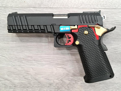 Armorer Works Custom Hi-Capa Double Barrel - Black Slide Black Barrel