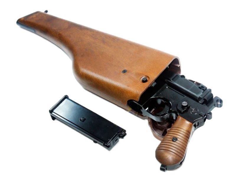 WE 712 Gas Pistol (with Stock & Case in 1 - Black - WE-712)