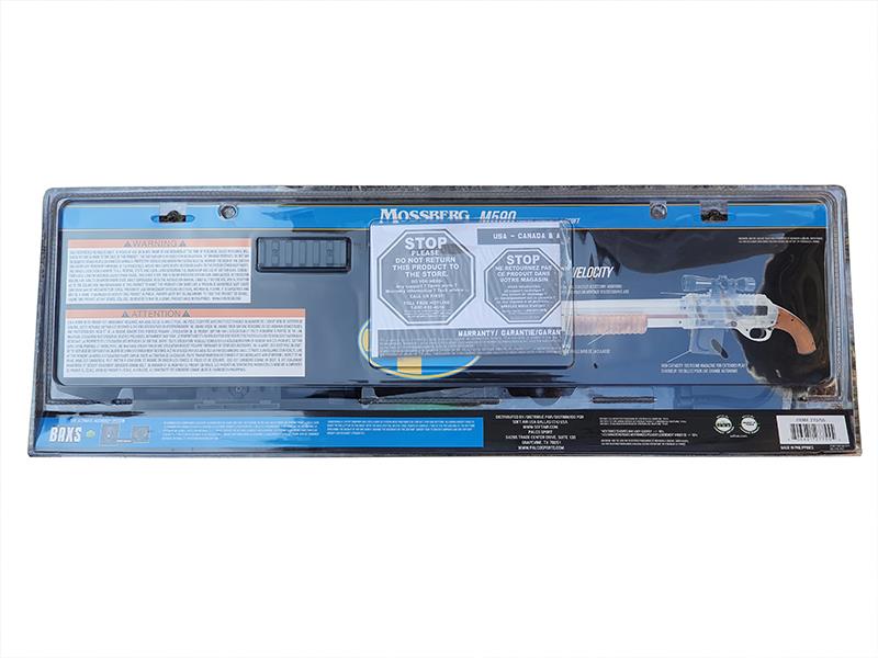 Mossberg M590 Spring Shotgun with Mock Scope, Flash Light, 2 Mags. and 500 BB's (Short - Clear - Cybergun - RT270755)