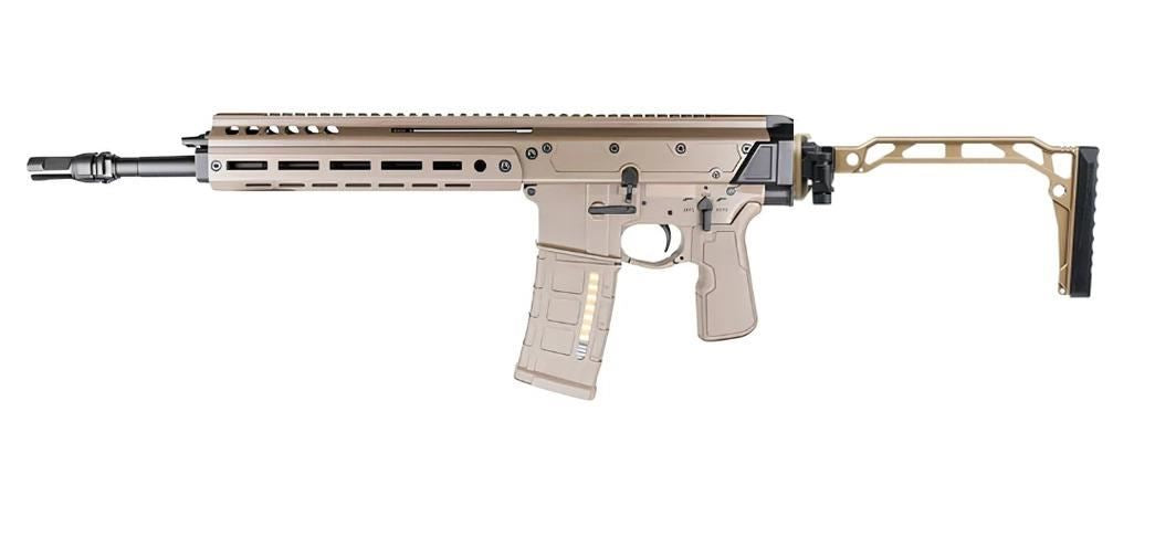 [Pre-Order] Double Eagle 13.7 DWS LUPUS w/ Folding Stock - Gas Blowback Rifle (MWS System / Steel Bolt - G108C-02 TAN)