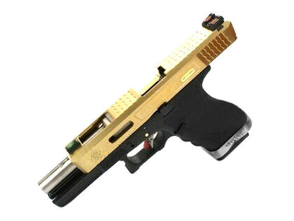 WE 17 Series Custom GBBP (Gold Slide - Black Frame - Silver Barrel)