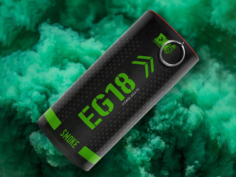 Enola Gaye EG18 Wire Pull Smoke Grenade (EG18AG - Green) - 90s