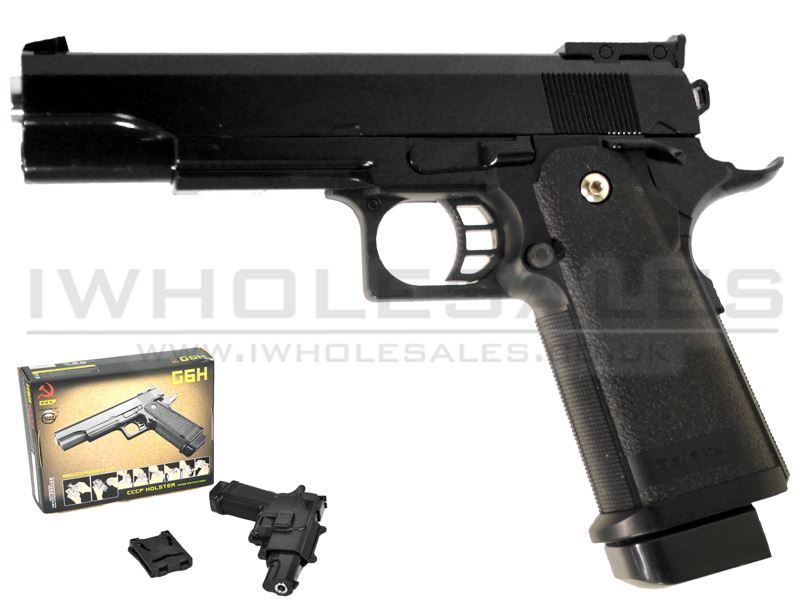 ACM K-Warrior G6H Metal Pistol with Holster (Black)