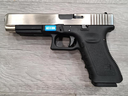 WE 34 Series GBB Pistol Double Barrel - Silver