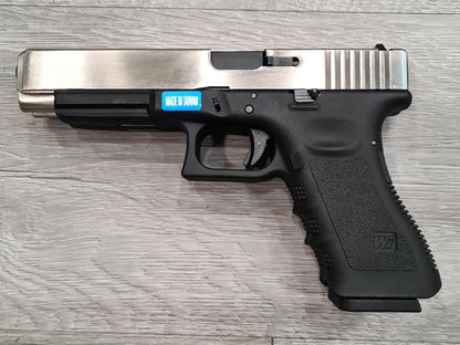 WE 34 Series GBB Pistol Double Barrel - Silver