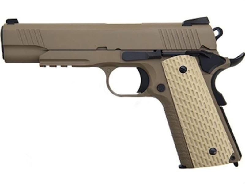 WE K-Warrior Gas Blowback Pistol (Tan - Rail - Rubber Grip)