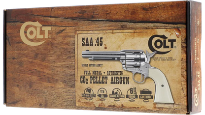 Umarex - 5.8322 Colt Single Action Army Nickel .177 Pellet 5.5inch (COSAANP5 )